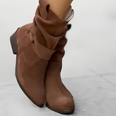 Celestine - Elegantes botas cortas con punta redonda para mujer