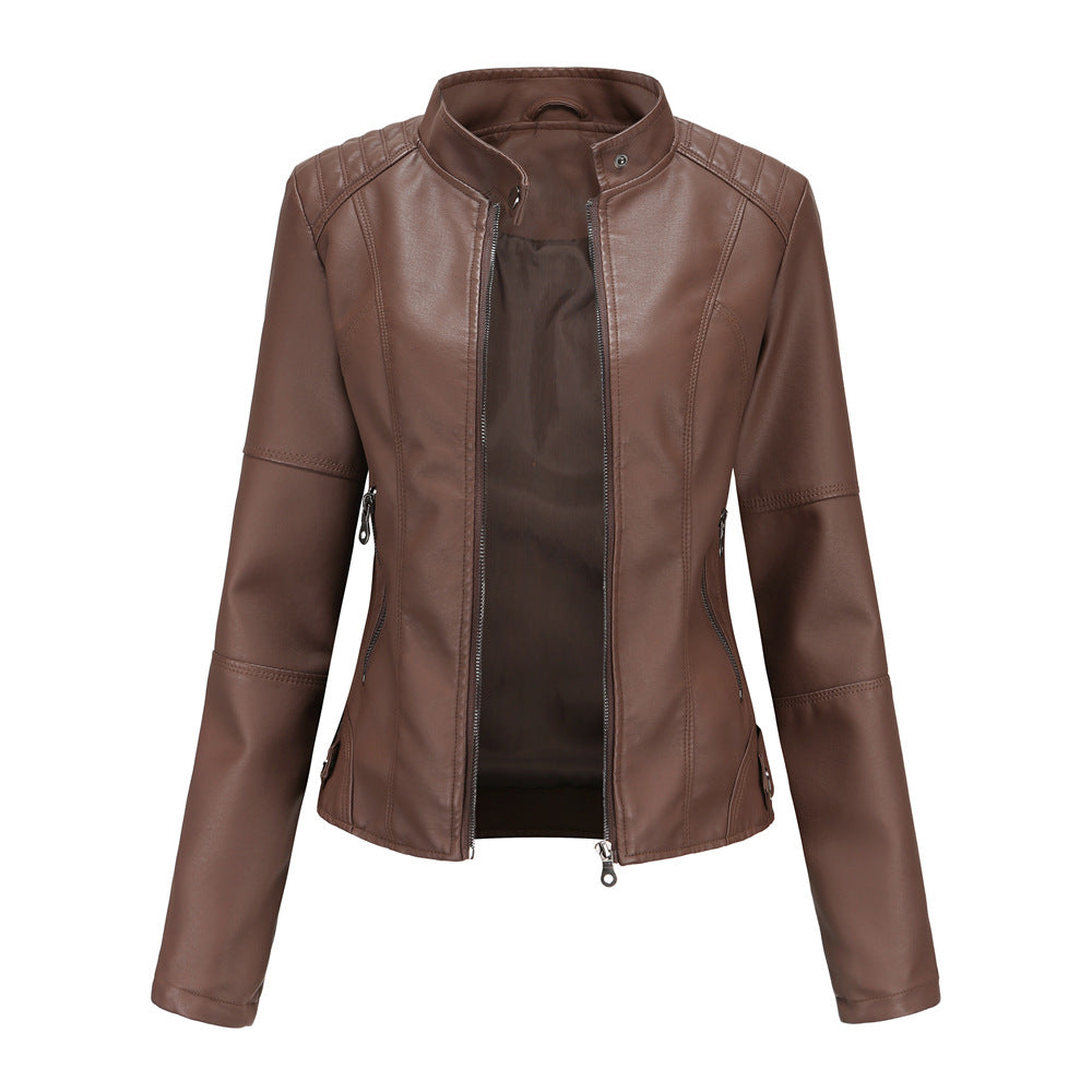 Martha - Elegante chaqueta de cuero ajustada para mujeres