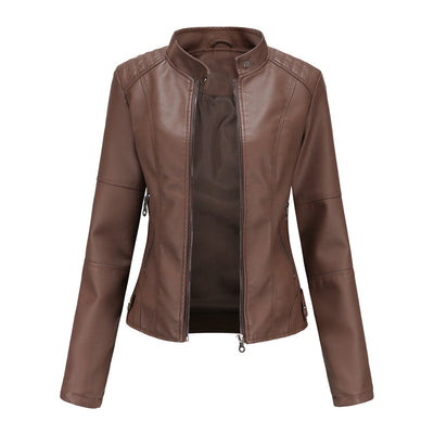Martha - Elegante chaqueta de cuero ajustada para mujeres