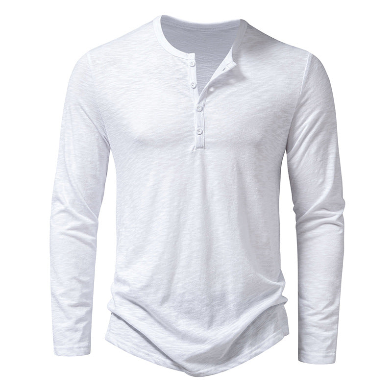 Randall - Camisa casual de manga larga con botones para hombres