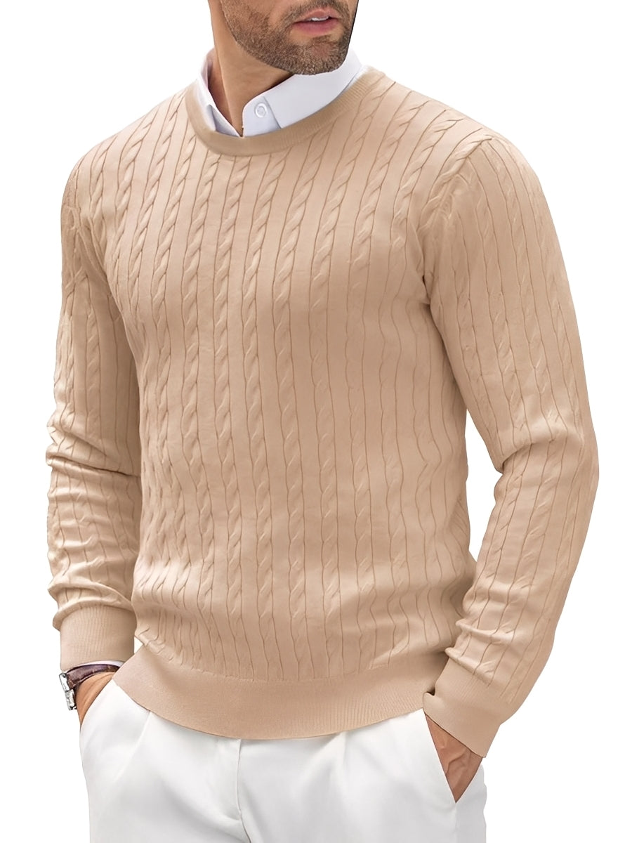 Romilly - Casual, ajustado suéter de punto para hombres
