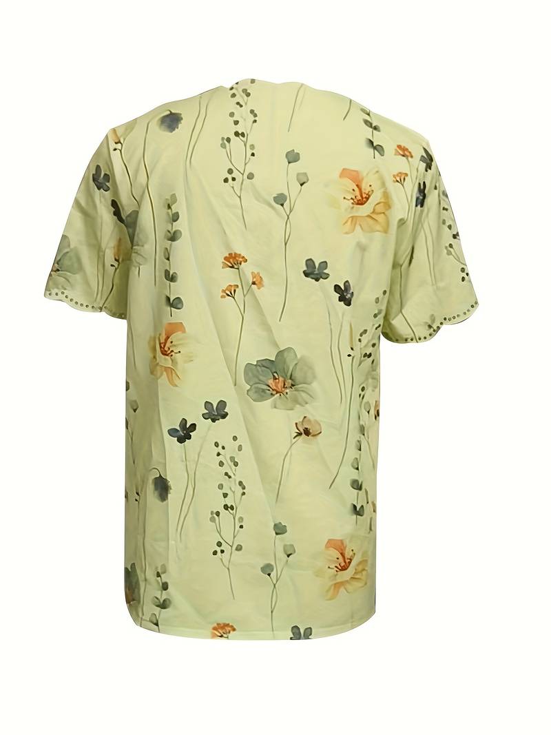 Alyana – Blusa Acampanada con Estampado Floral