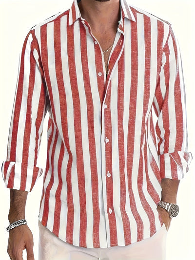 Harold - Camisa de Manga Larga a Rayas Modernas