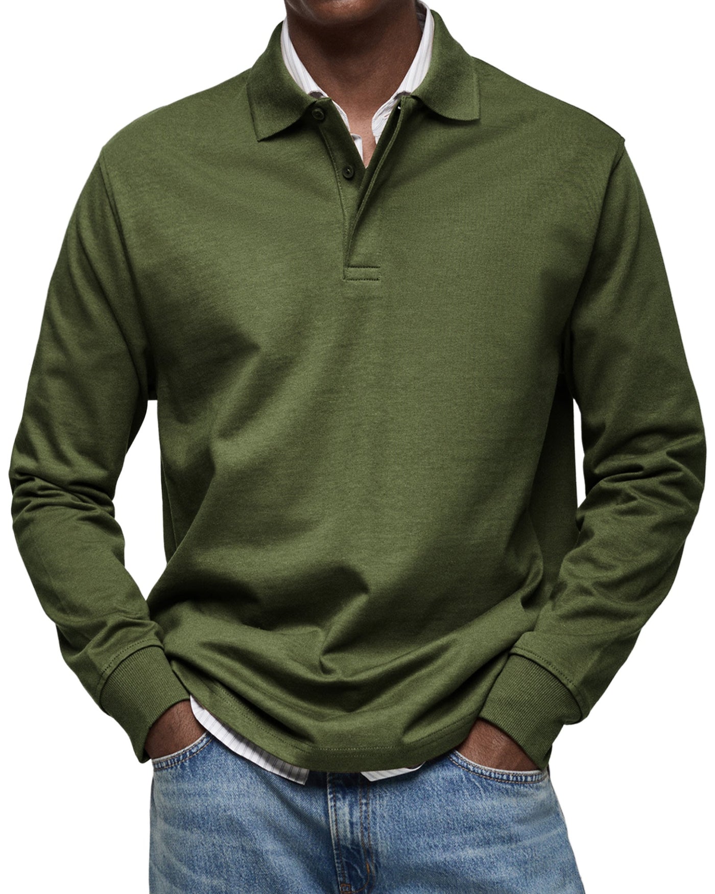 Dewey - Camisa Polo de Manga Larga para Hombres