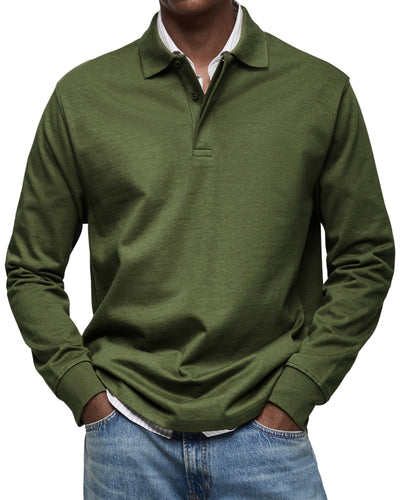 Dewey - Camisa Polo de Manga Larga para Hombres