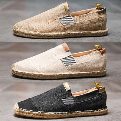 Bozz - Elegantes zapatos artesanales de lona y paja