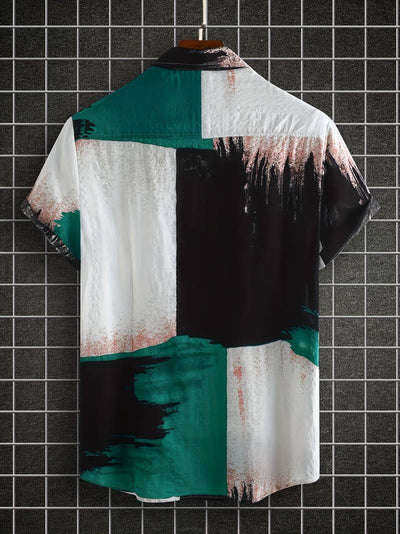 Kenneth - Camisa Casual de Manga Corta con Estilo Fresco