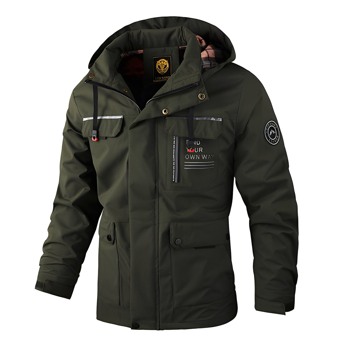 Fredrick - Impermeable, gruesa chaqueta exterior para hombres