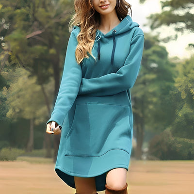 Glenna - Vestido con capucha de manga larga para mujeres