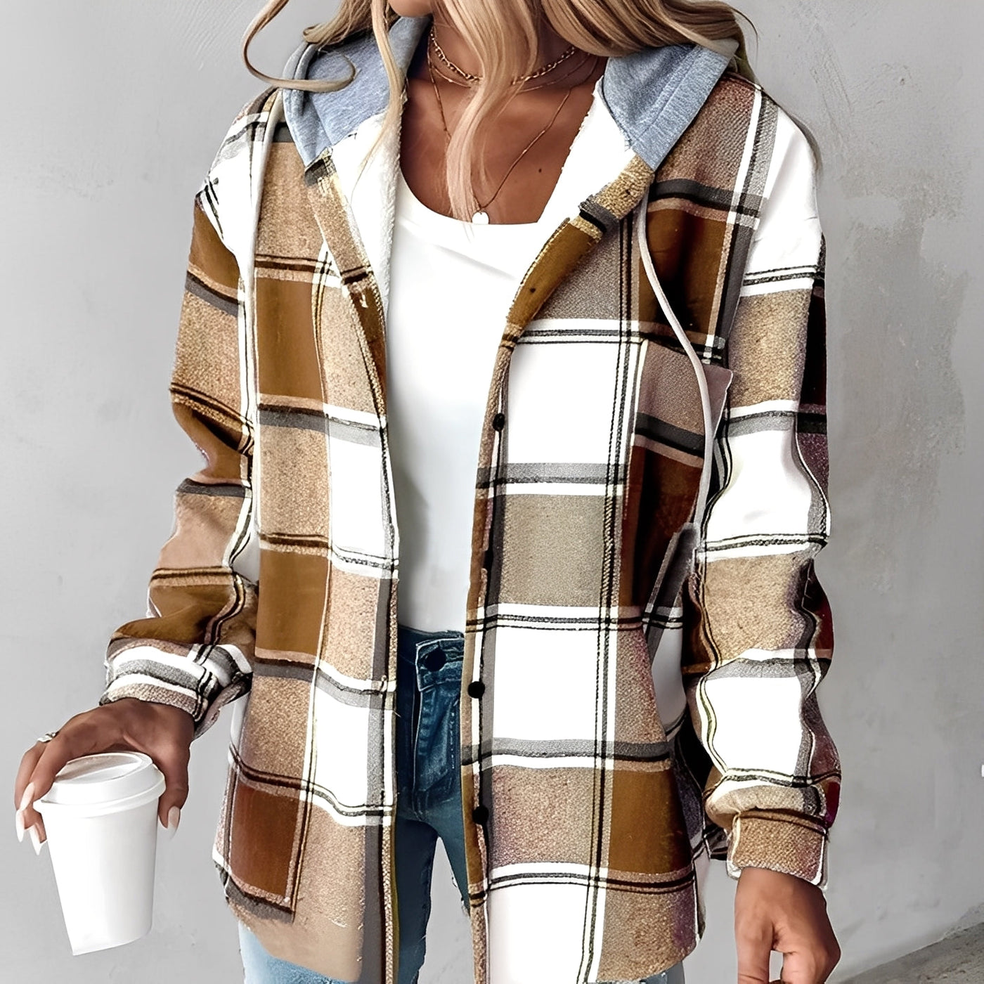 Briana - Casual, cálida chaqueta con capucha para mujeres