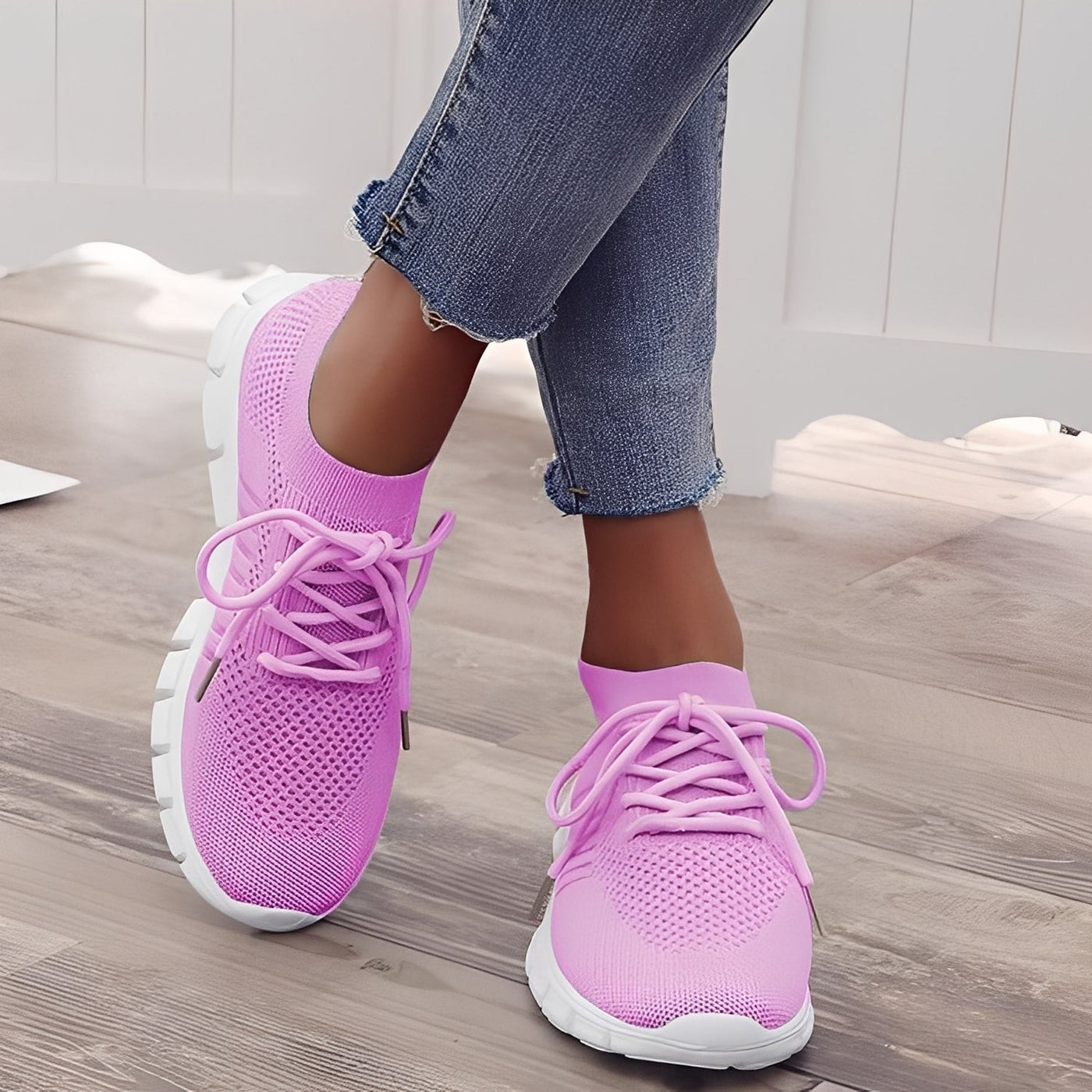 Caroline - Zapatos casuales de malla tejida para mujer