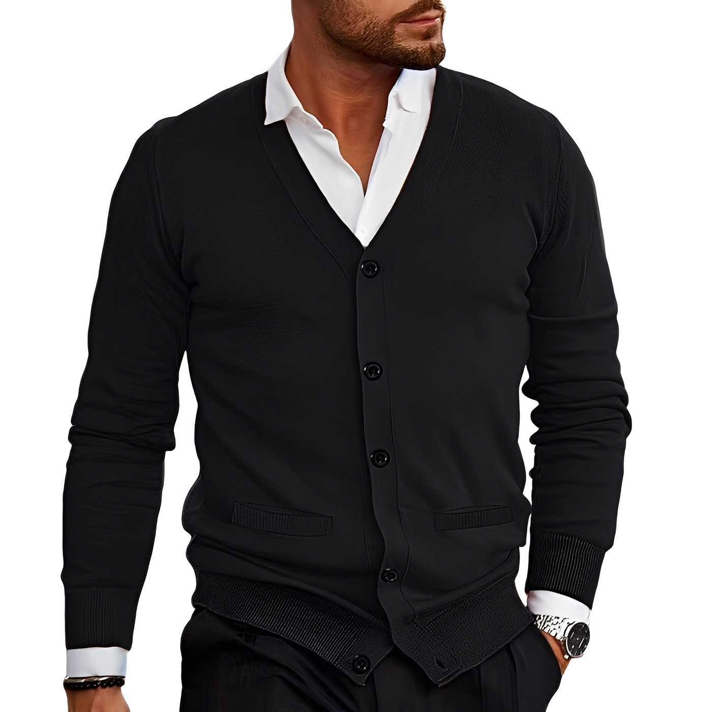 Bradley - Casual, sencillo cardigan para hombres