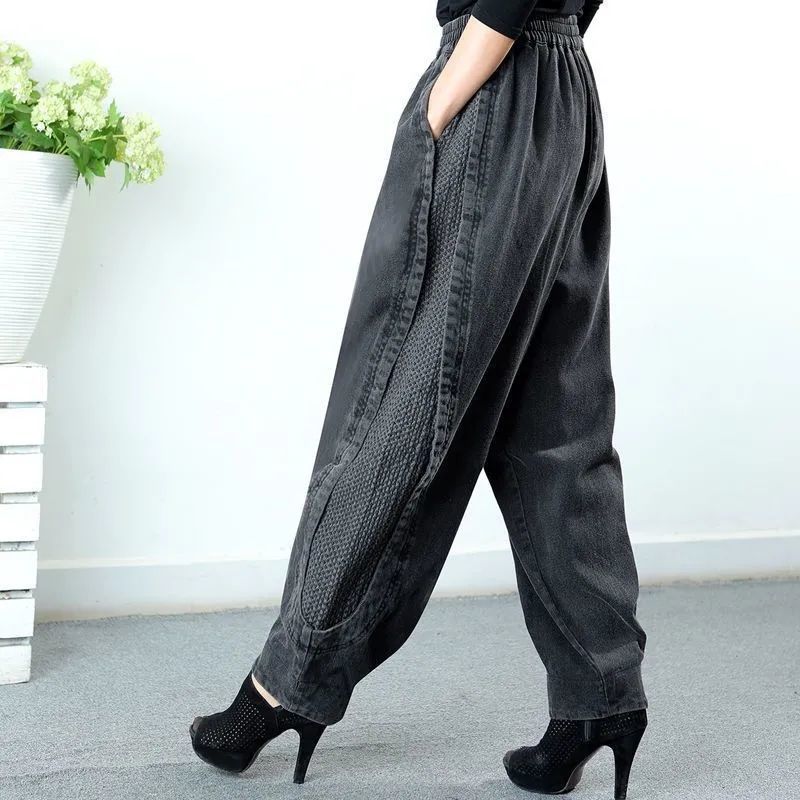 Tawnee - Sencillos shorts harem patchwork holgados para mujeres