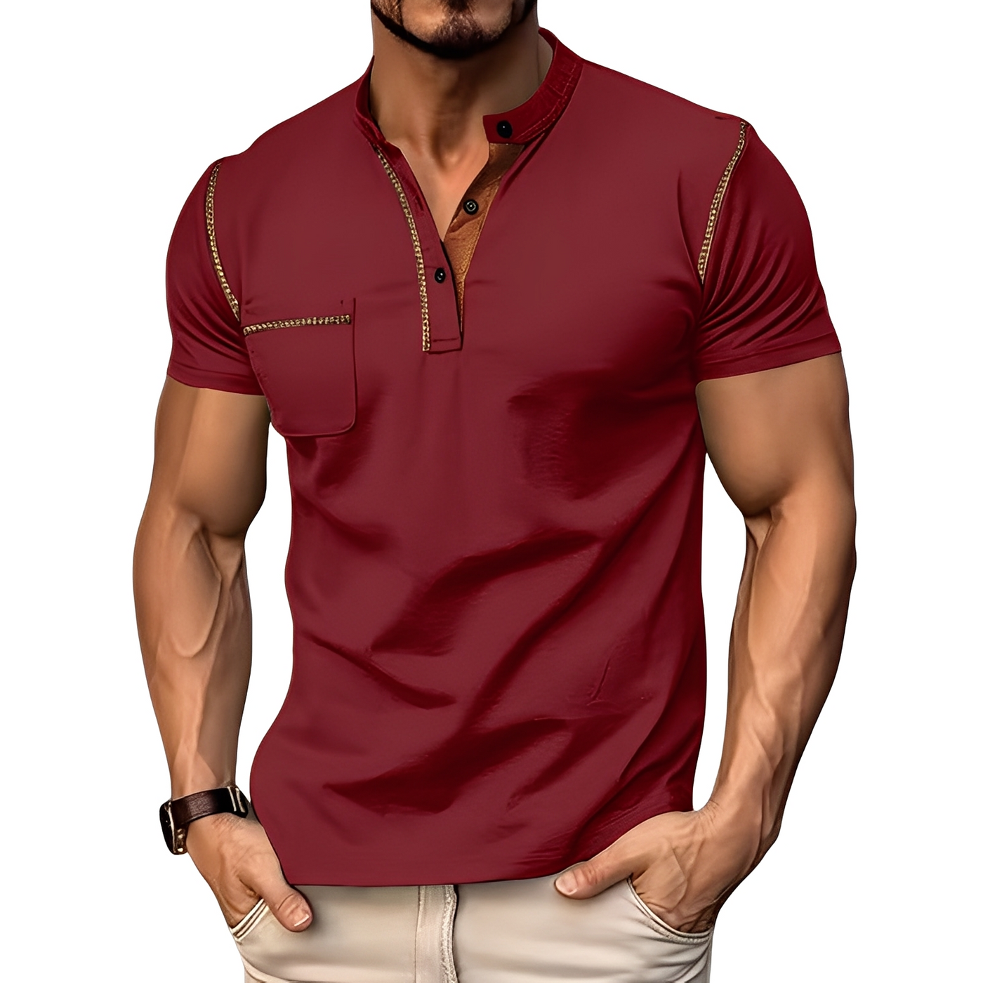 Brandon - Elegante, cómoda camiseta polo para hombres