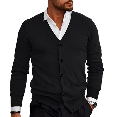 Holden - Chaqueta de punto de algodón casual con botones para hombres