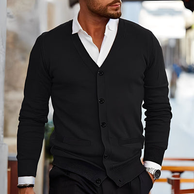 Terence - Suéter retro con bolsillos para hombres
