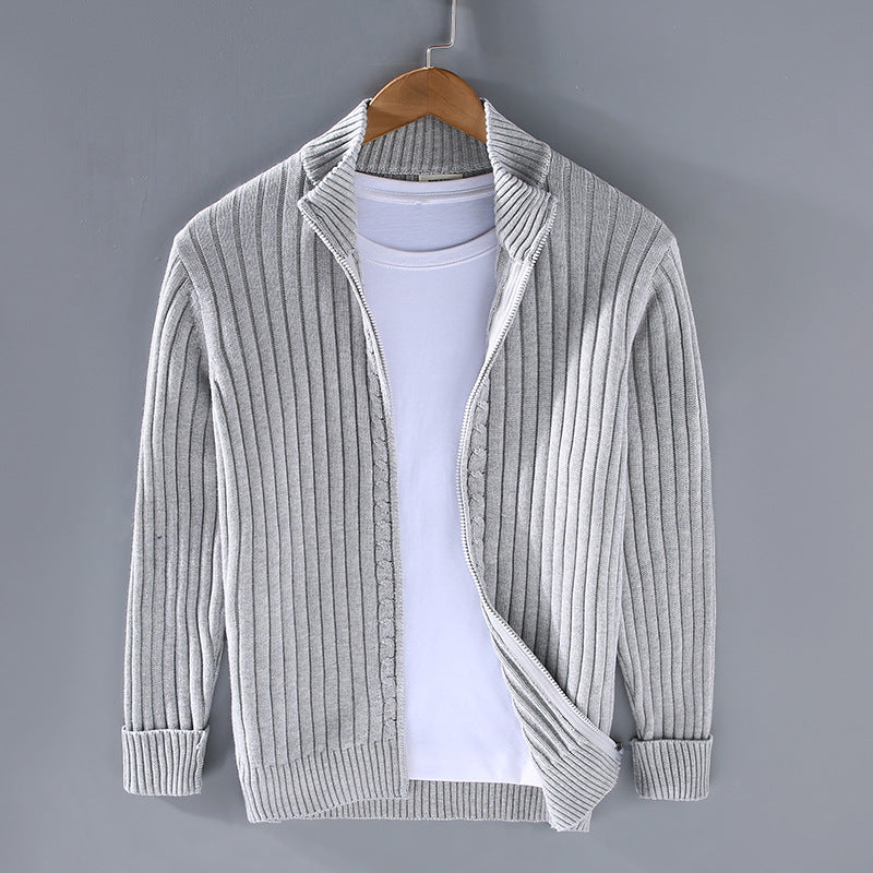 Raphael - Moderna Chaqueta de Punto de Algodón para Hombres