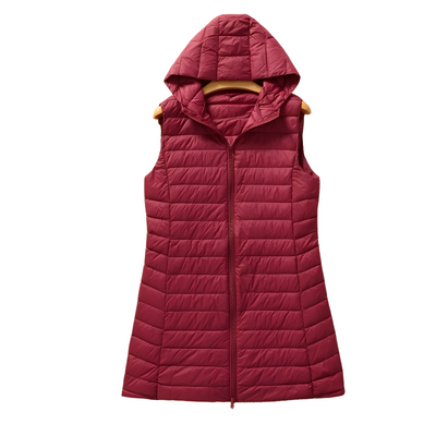 Joelle - Elegante larga chaqueta acolchada para mujeres