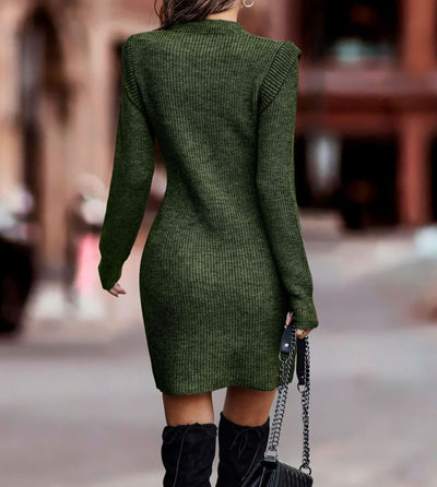 Rosannah - Elegante vestido de punto de manga larga para mujer