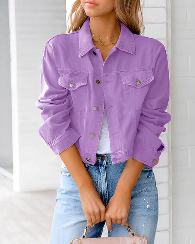 Paulene - Elegante chaqueta vaquera con botones y bolsillos