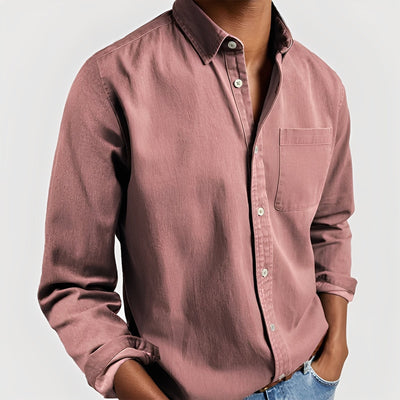 Tanner - Camisa casual con bolsillo para hombres