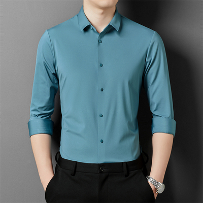 Adrian - Camisa formal elástica sencilla para hombres
