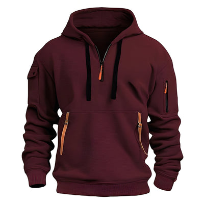Burton - Suelto Hoodie con media cremallera para hombres