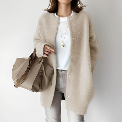 Michele - Abrigo de Invierno Suelto con Botones para Mujeres