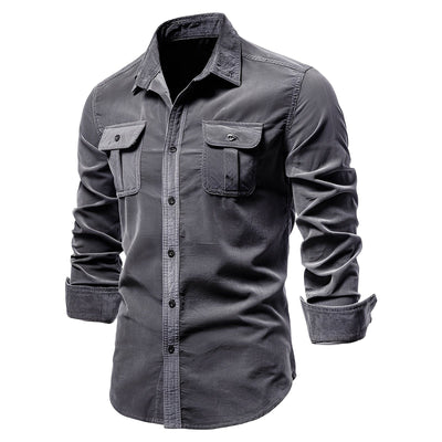 Colbert - Sencillo Camisa de Manga Larga para Hombres