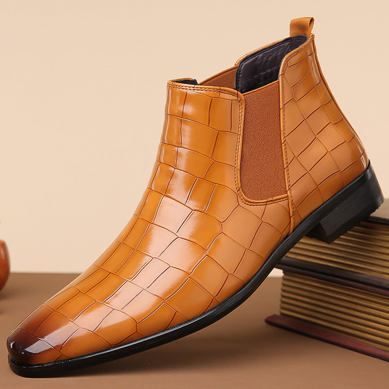 Gladwin - Formales brillantes botas de cuero para hombres