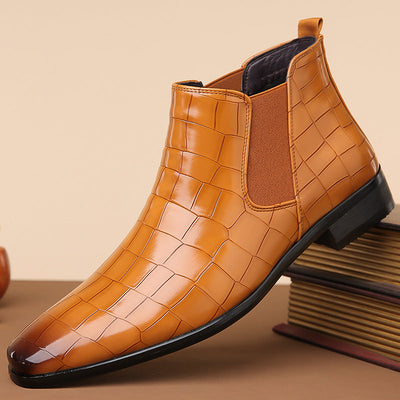 Gladwin - Formales brillantes botas de cuero para hombres