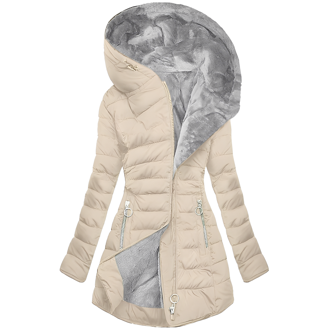 Jasmine - Moderna chaqueta de invierno con capucha para mujeres