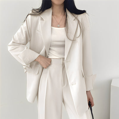 Alethea - Elegante conjunto de blazer suelto y pantalón para mujeres