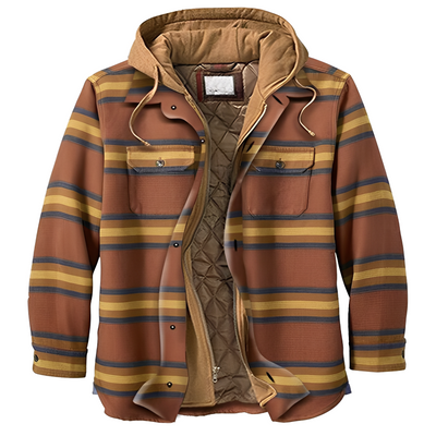 Denzil - Chaqueta de franela casual con cuadros para hombres