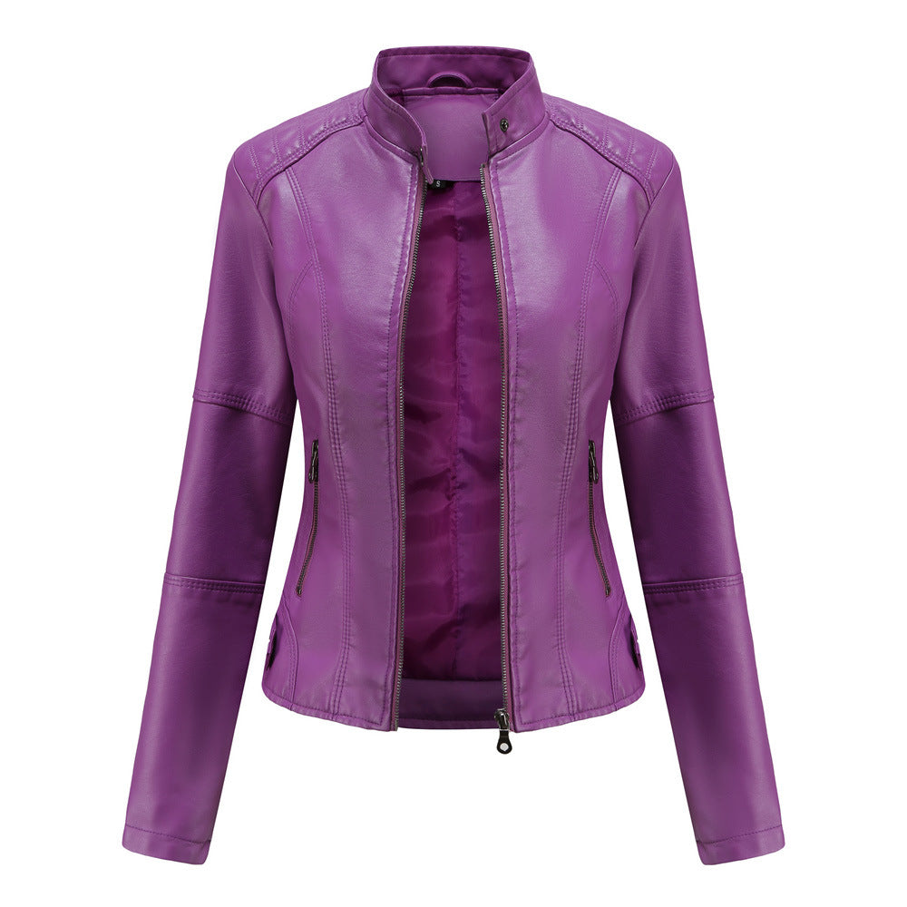 Martha - Elegante chaqueta de cuero ajustada para mujeres