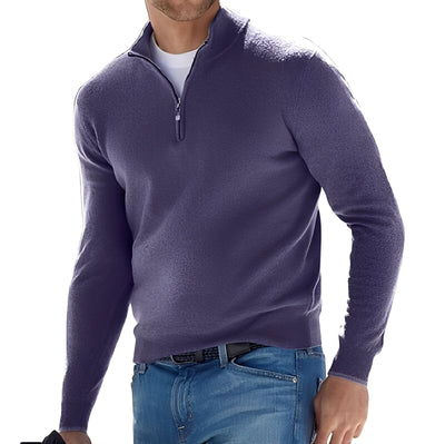 Kennith - Sudadera casual con cremallera para hombres