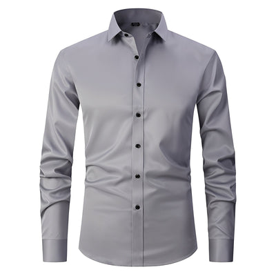 Elton - Camisa formal ajustada y elástica para hombres