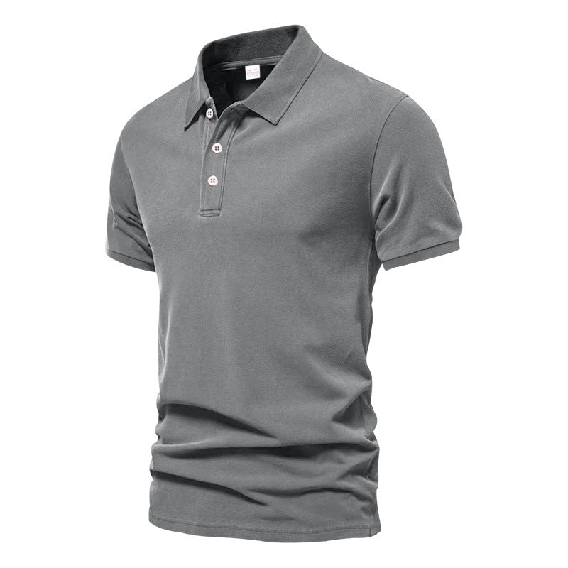 Evans - Camiseta Polo de Manga Corta Casual para Hombres