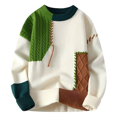 Curtis - Sudadera Moderna de Forro Polar con Diseño a Dos Colores para Hombres