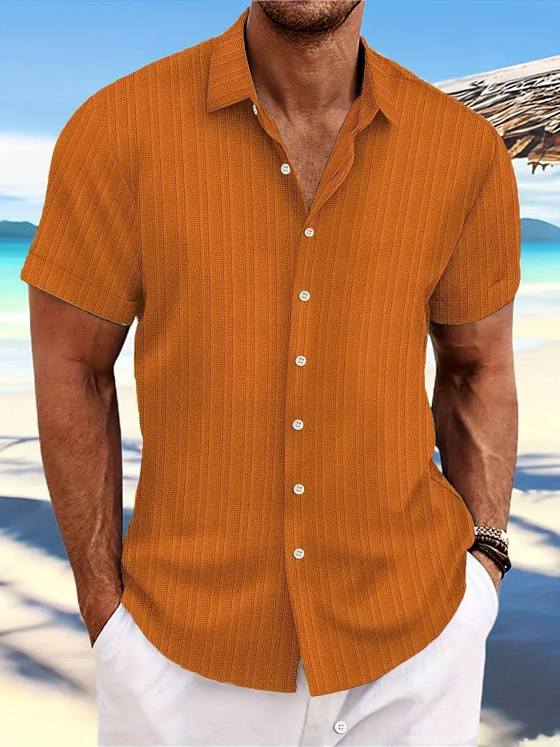 Troy - Camisa Clásica de Botones