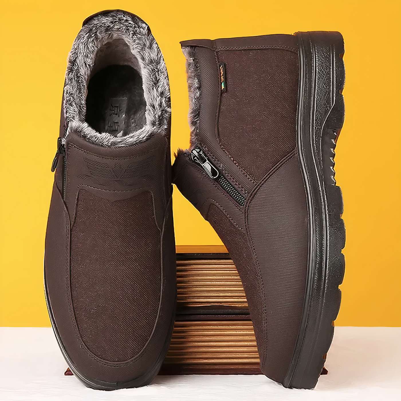 Earl - Calentitos zapatos ortopédicos de invierno para hombres