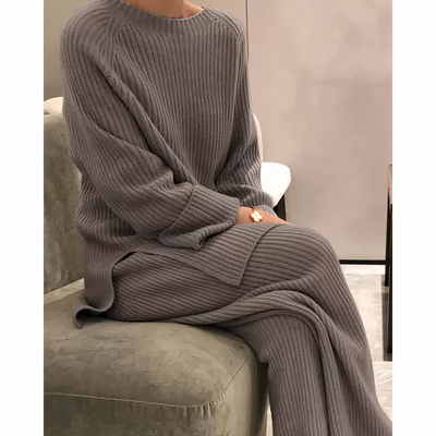 Samantha – Conjunto Casual de Punto Jersey & Pantalones