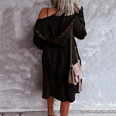 Alana - Elegante Largo Cardigan con Capucha