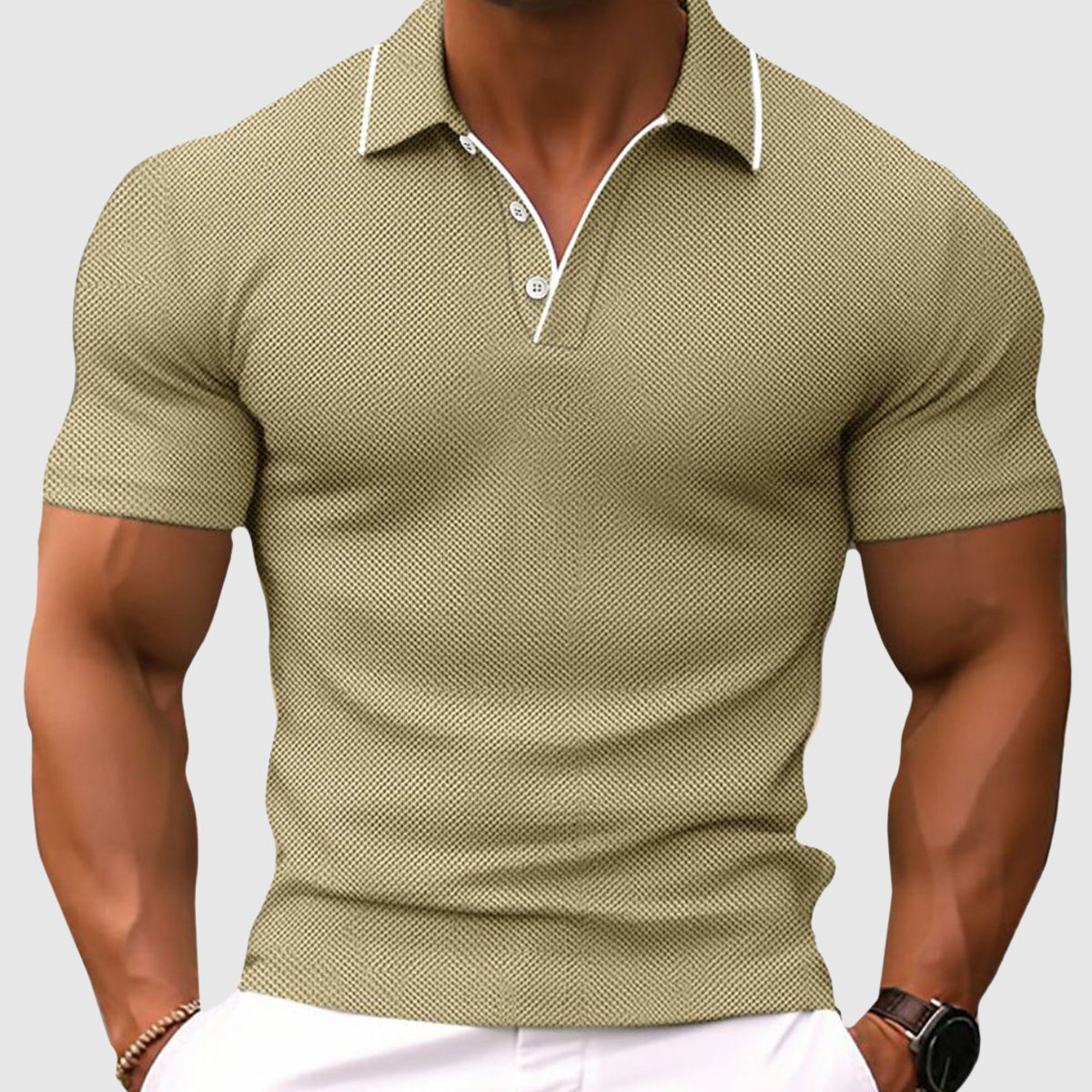 Jaren - Polo de ajuste slim casual para hombres