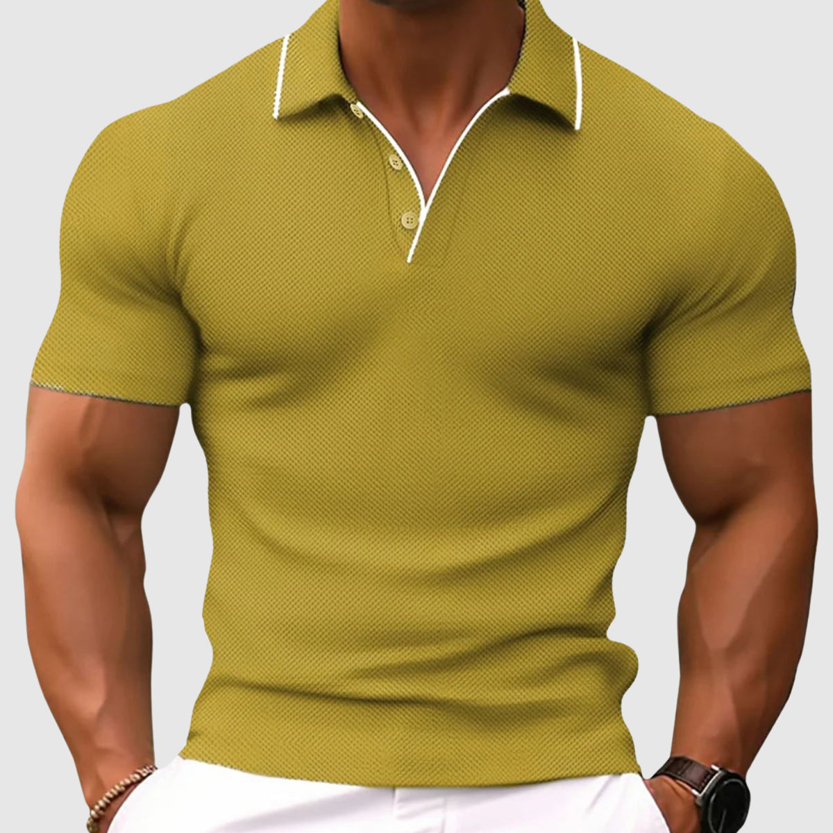 Jaren - Polo de ajuste slim casual para hombres