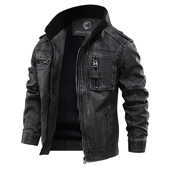 Franky - Clásica Chaqueta de Cuero para Hombres