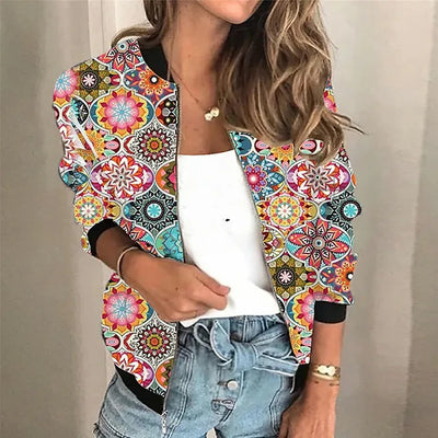Mariam - Llamativa Chaqueta con Cremallera para Mujeres