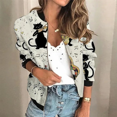 Mariam - Llamativa Chaqueta con Cremallera para Mujeres