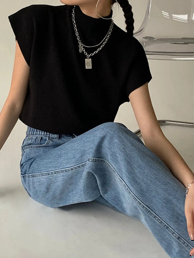Marika - Elegante top sin mangas