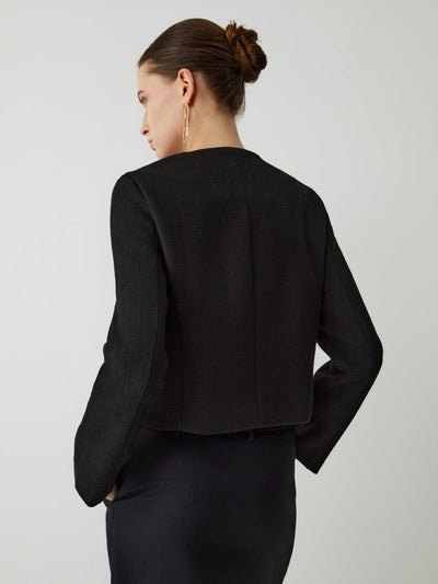 Miriam - Chaqueta clásica de tweed para mujer con botones dorados